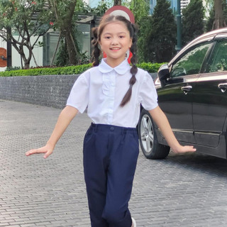 Áo sơ mi học sinh bé gái đi học cấp 1, 2,3 đồng phục học sinh nữ