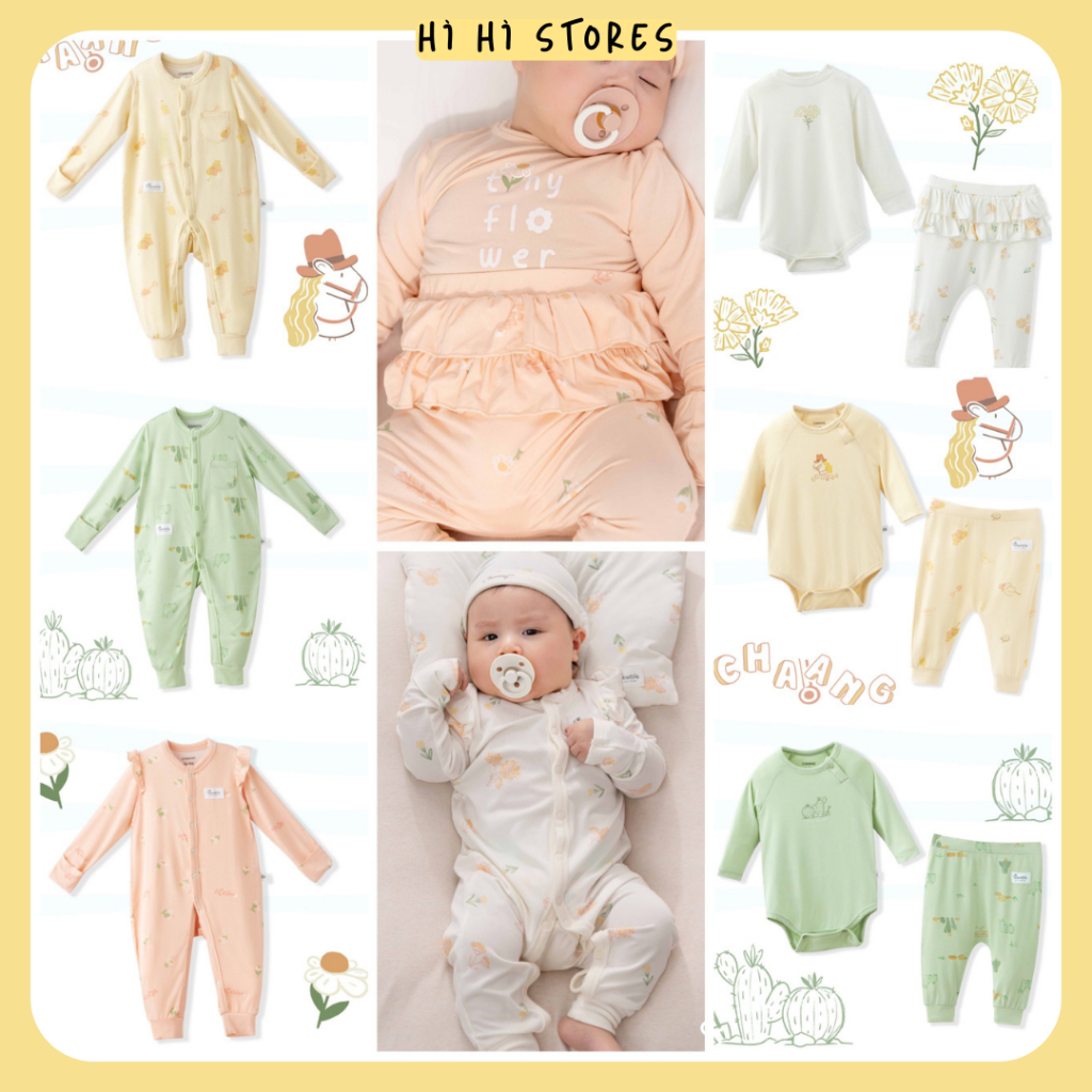 Bộ body chip, body dài Chaang Treasure cho bé 3 - 6 tháng AW23