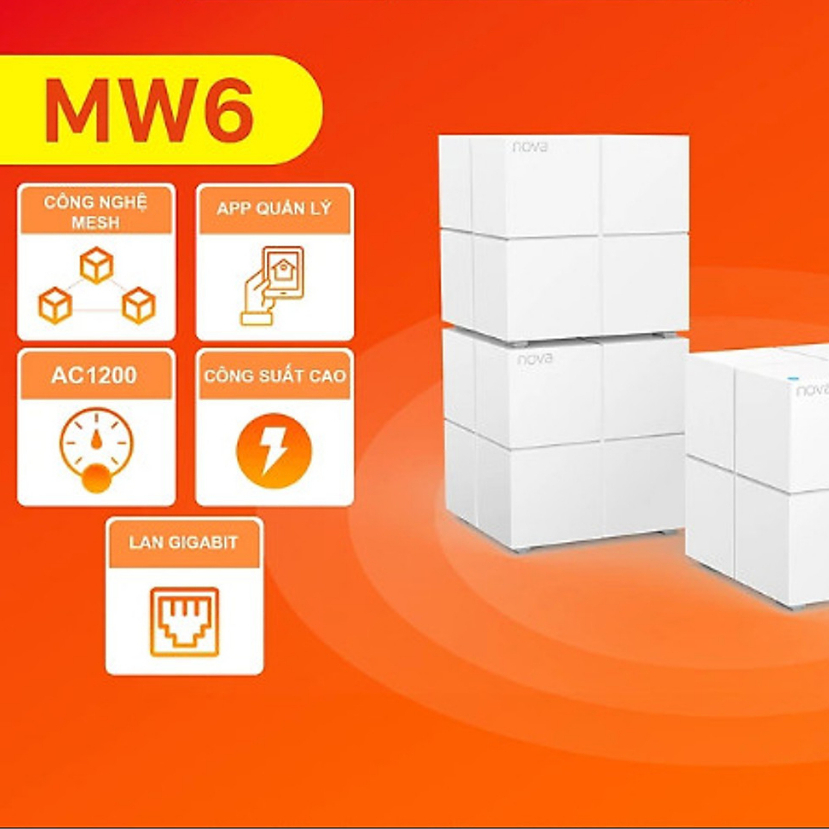 Wifi Mesh Tenda Nova MW6 Full Gigabit AC1200 - 2nd kèm nguồn - Rẻ vô địch