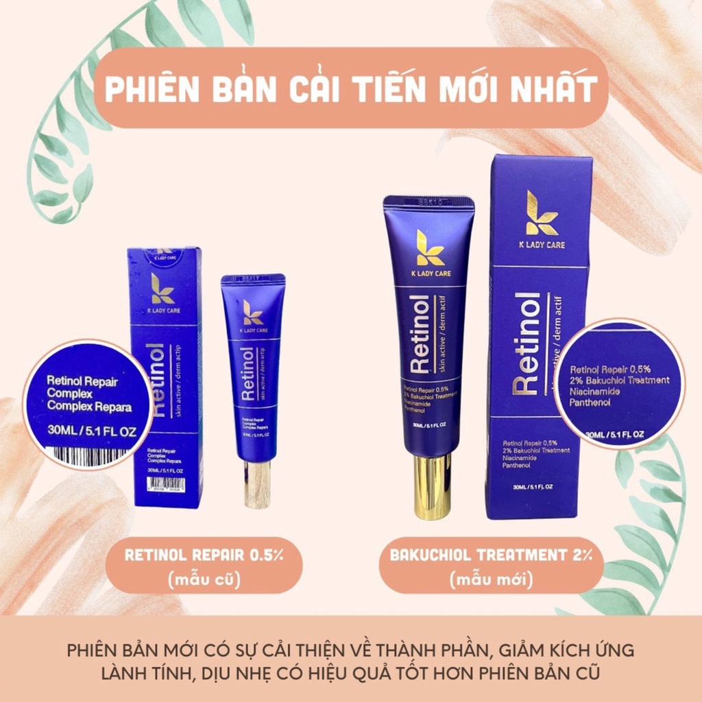 Kem Dưỡng Retinol K Lady Care Giảm Mụn, Kiểm Soát Dầu Nhờn, Mờ Thâm Nám Hàn Quốc 30ml chính hãng | BigBuy360 - bigbuy360.vn