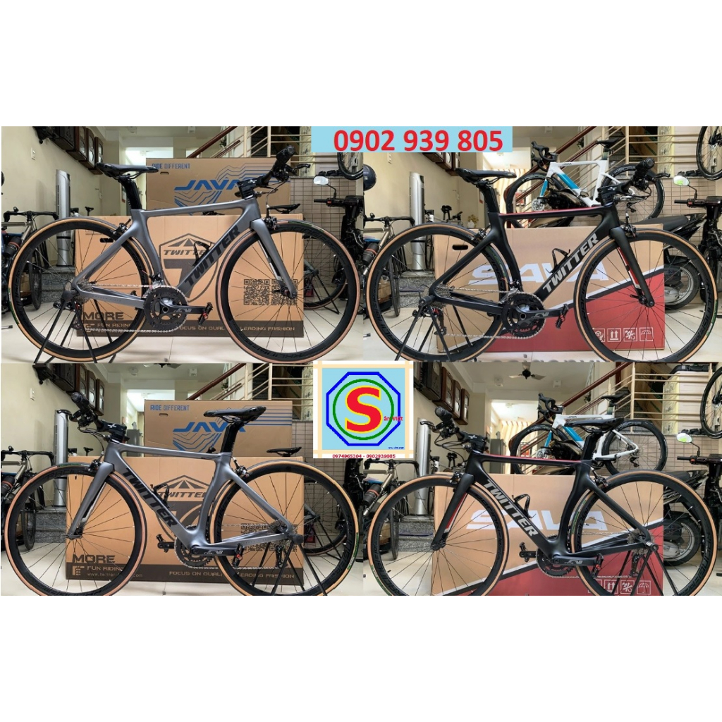 TWITTER R3 carbonXe đạp thể thao Road bike tay lái ngang TWITTER R3 2023 - Khung full Carbon, groupsets Retrospec 11 LÍP