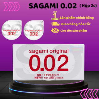 Bao cao su sagami 0.02 cao cấp siêu mỏng - 2 chiếc