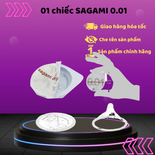1 chiếc Bao cao su Sagami Original 0.01 mỏng nhất thế giới 0.01 mm - nhập khẩu Nhật Bản