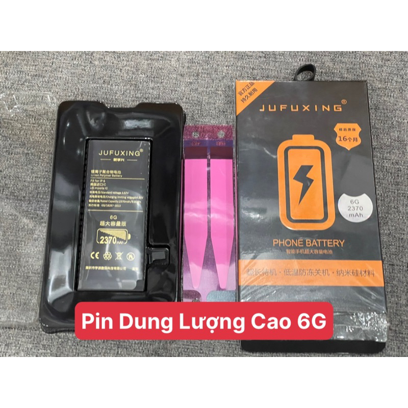 Pin Jufuxing chuyên biệt danh cho IP6G Dung lượng cao 2370mAh nguyên hộp bảo hành 1 năm