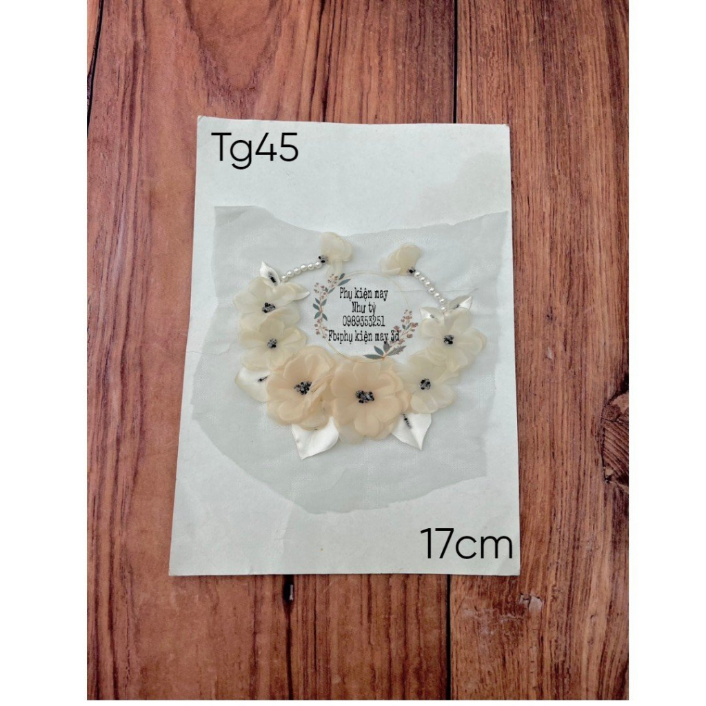 Bộ vong hoa von tròn nhỏ trang trí áo dài