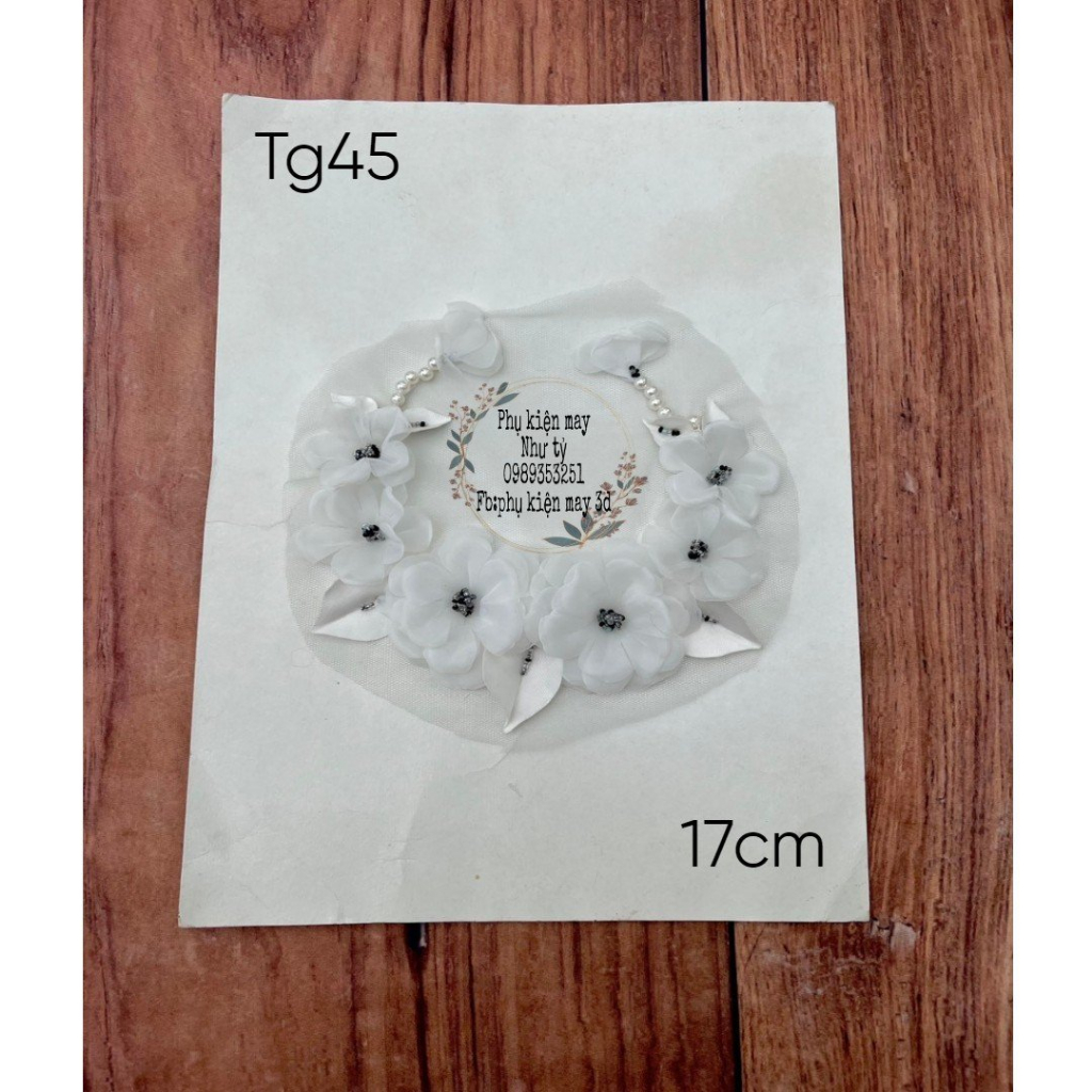 Bộ vong hoa von tròn nhỏ trang trí áo dài