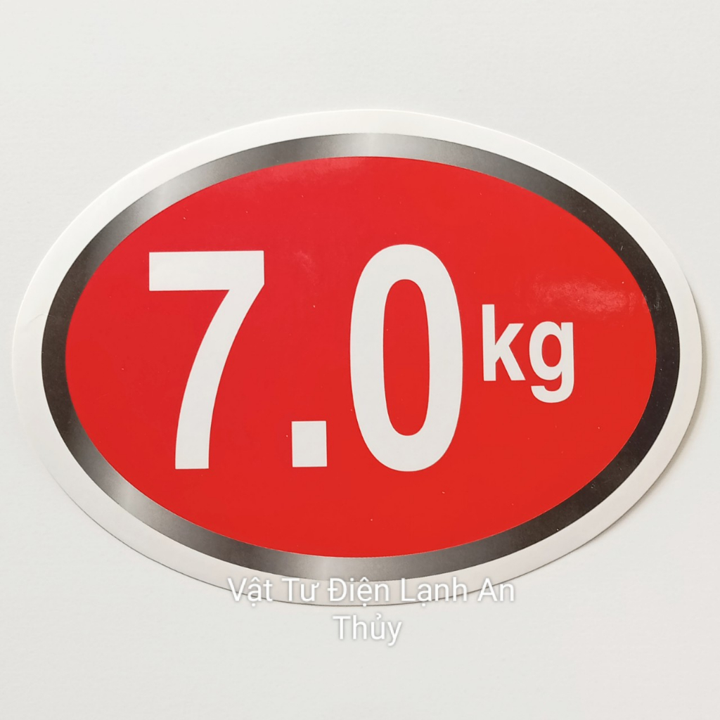 Combo 10 tem KG dán máy giặt - Tem KG máy giặt - Tem số máy giặt - Tem trang trí máy giặt - Tem trọng lượng máy giặt