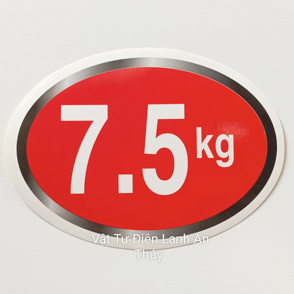 Combo 10 tem KG dán máy giặt - Tem KG máy giặt - Tem số máy giặt - Tem trang trí máy giặt - Tem trọng lượng máy giặt