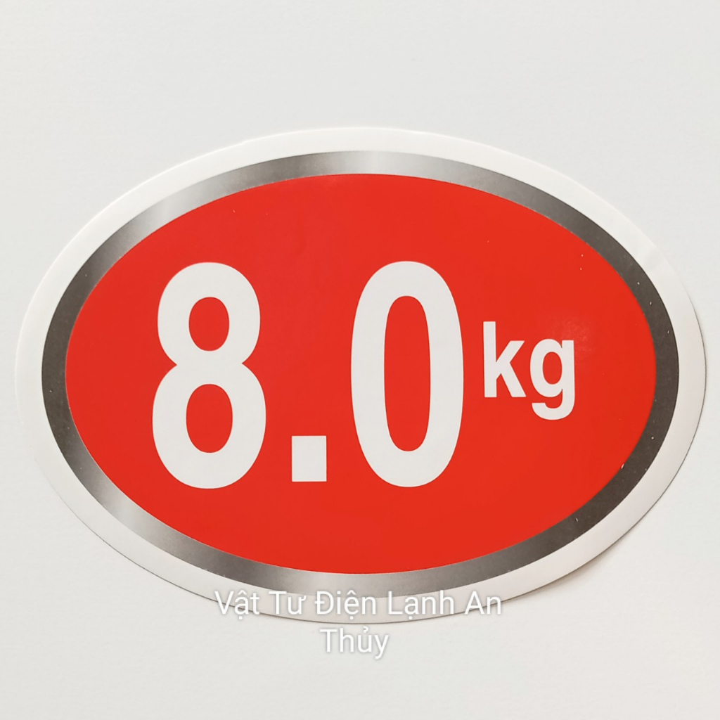 Combo 10 tem KG dán máy giặt - Tem KG máy giặt - Tem số máy giặt - Tem trang trí máy giặt - Tem trọng lượng máy giặt