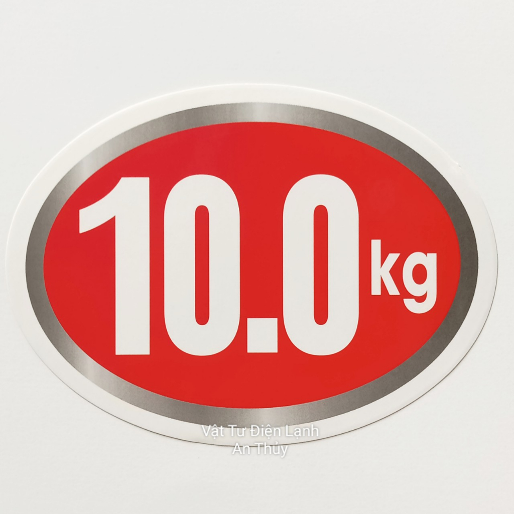 Combo 10 tem KG dán máy giặt - Tem KG máy giặt - Tem số máy giặt - Tem trang trí máy giặt - Tem trọng lượng máy giặt