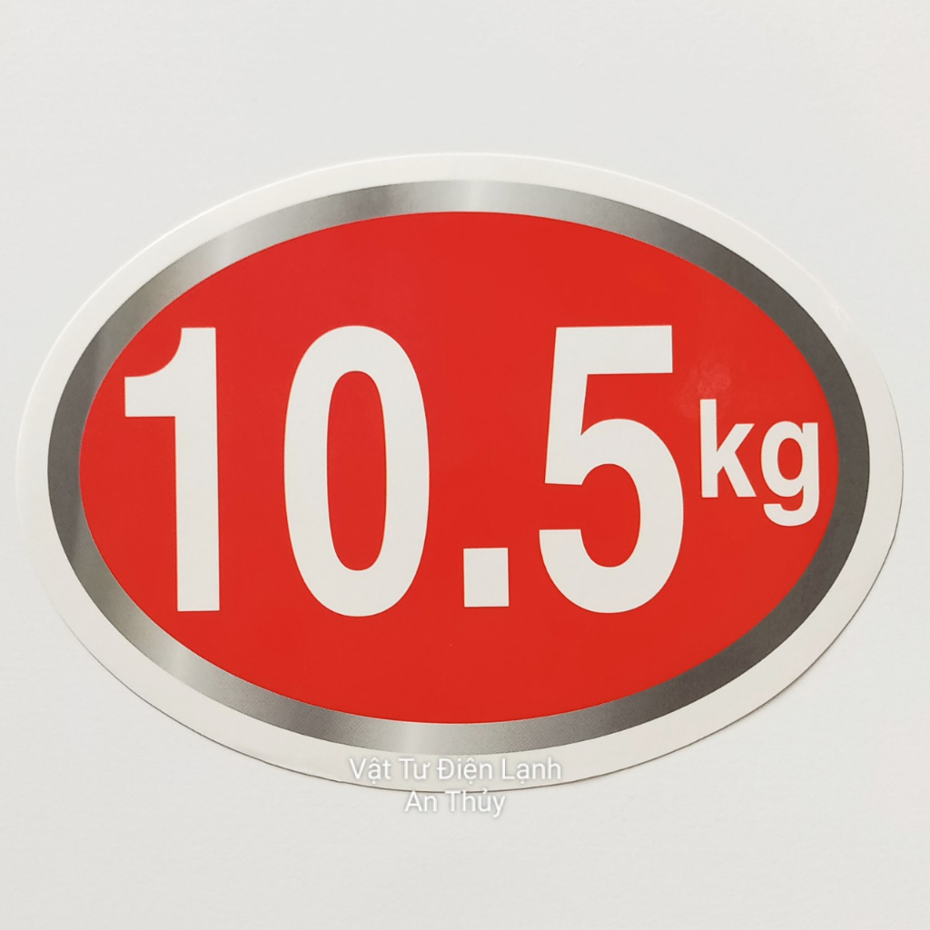 Combo 10 tem KG dán máy giặt - Tem KG máy giặt - Tem số máy giặt - Tem trang trí máy giặt - Tem trọng lượng máy giặt