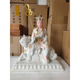 Tượng Địa Tạng cưỡi Đề Thính cao 40cm