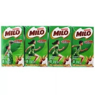 Lốc 4 hộp sữa Milo lúa mạch 110ml Date mới
