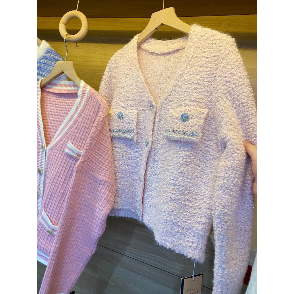 ÁO KHOÁC CARDIGAN FORM OVERSIZE HÌNH THÊU CHẤT LEN