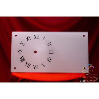 Đồng hồ in hình đồng hồ thủy tinh hình chữ nhật