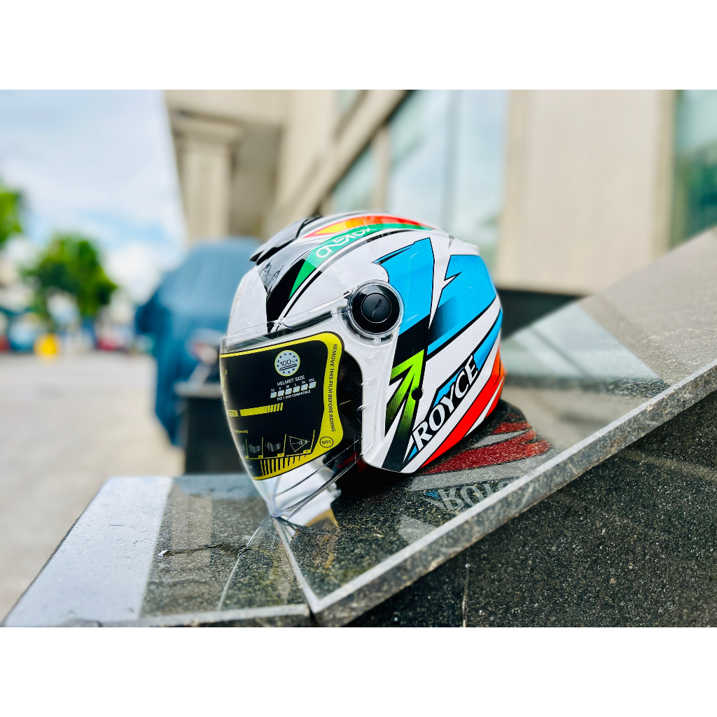 Mũ Bảo hiểm 3/4 Royce XH01 2 kính - bảo hành 12 tháng