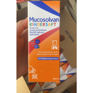 Siro ho đờm cho bé Mucosolvan Kindersaft 30mg/5ml của Đức lọ 100ml date 3/2026
