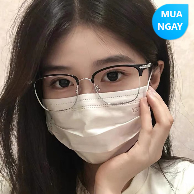Gọng kính cận nam nữ mắt kính không độ cao cấp chống ánh sáng xanh thay được tròng cận phong cách Hàn Quốc MINASO 178