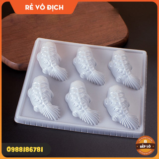 Khuôn thạch khuôn rau câu hình con cá Bộ khuôn 6 con cá chép