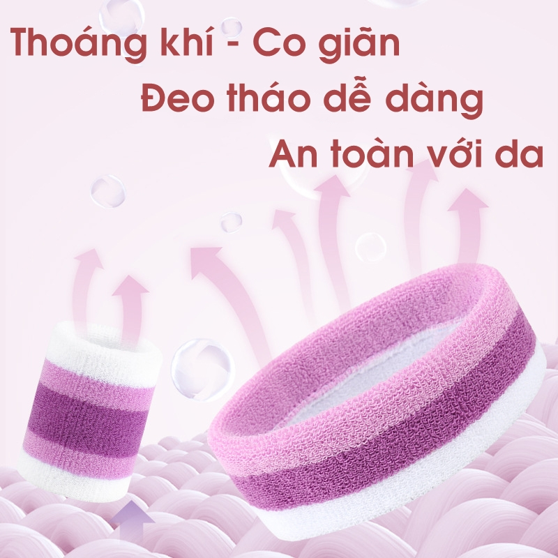 Headband Nam Nữ Băng Đổ Thể Thao Băng Đeo Bảo Vệ Cổ Tay Thấm Mồ Hôi Chơi Đá Banh Bóng Rổ Erobic Cầu Lông Tennis Chạy Bộ