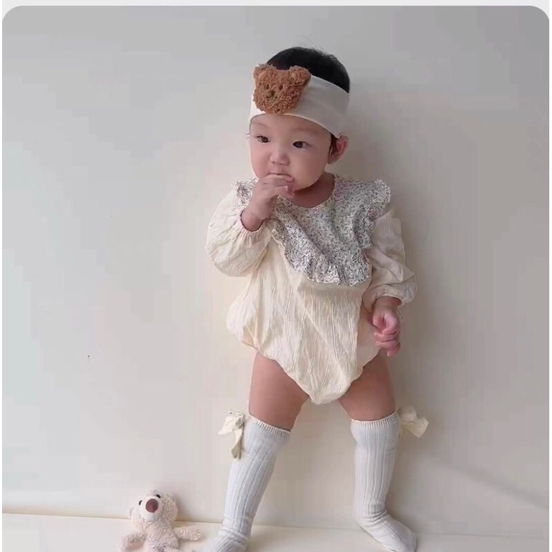 Turban , băng đô ren cho bé style Hàn - Turban công chúa cho bé gái