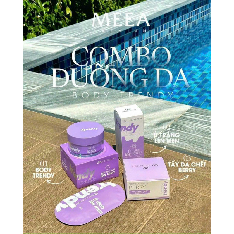 Ủ TRẮNG LÊN MEN TRENDY - TẨY TẾ BÀO CHẾT TRENDY MEEA- body treedy tặng ủ