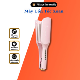 Máy Uốn Xoăn Sóng Nước Hippie 7days.beautify 2 Trục Size 32MM Công Nghệ Gốm Sứ Tourmaline Bảo Vệ Tóc