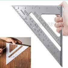Thước đo mòi nhôm - thước vuông góc tam giác bằng nhôm. đo gỗ chính xác siêu bền