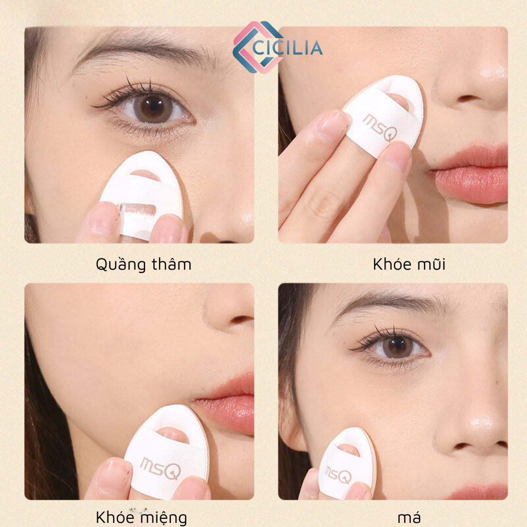Set 2 Mút Trang Điểm Mini Finger Puff  CICILIA Cao Cấp  Tán Kem Nền, Kem Che Khuyết, Cushion CI-057