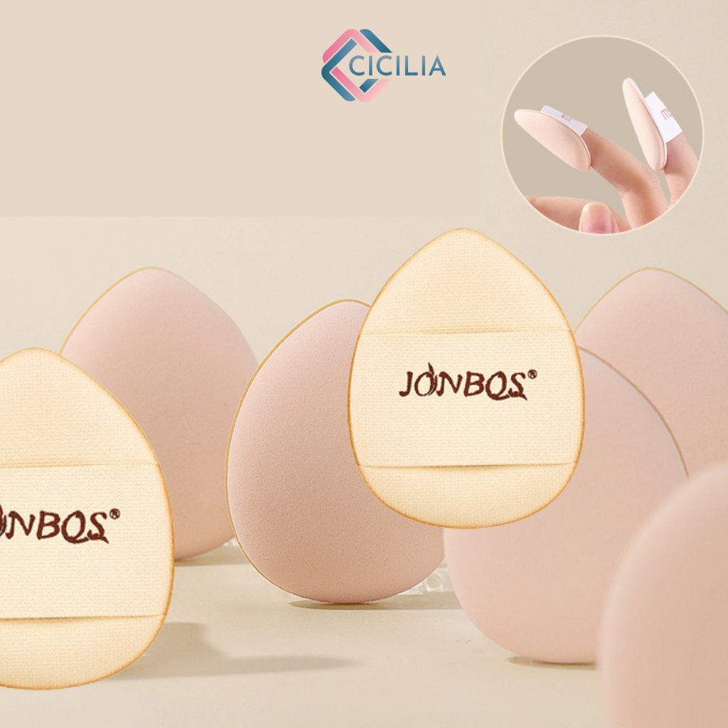 Set 2 Mút Trang Điểm Mini Finger Puff  CICILIA Cao Cấp  Tán Kem Nền, Kem Che Khuyết, Cushion CI-057
