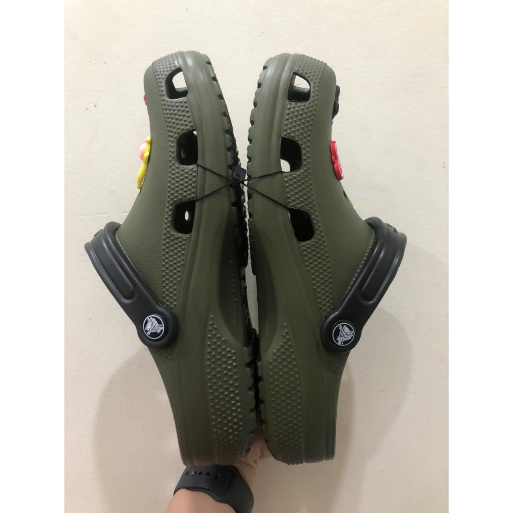 Dép crocs xanh rêu chính hẵng lỗi đã xử lý tặng kèm sticker