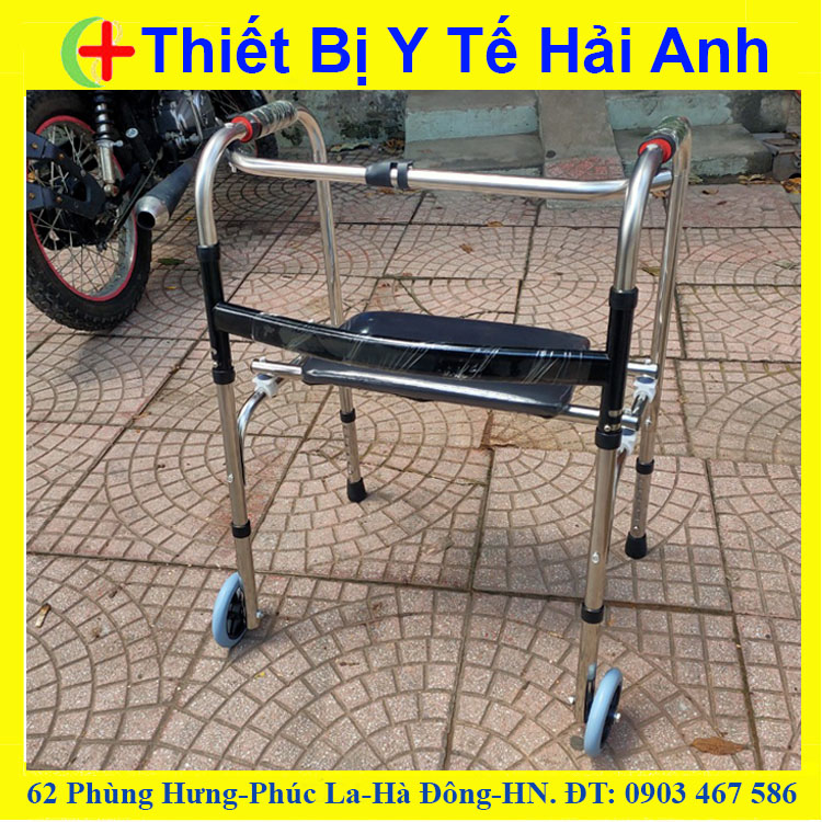 Khung Tập Đi Cho Người Già, Yếu, Có Ghế Ngồi Tiện Lợi