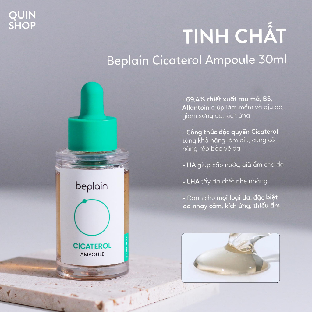 Tinh Chất Rau Má Làm Dịu Da, Dưỡng Ẩm Beplain Cicaterol Ampoule