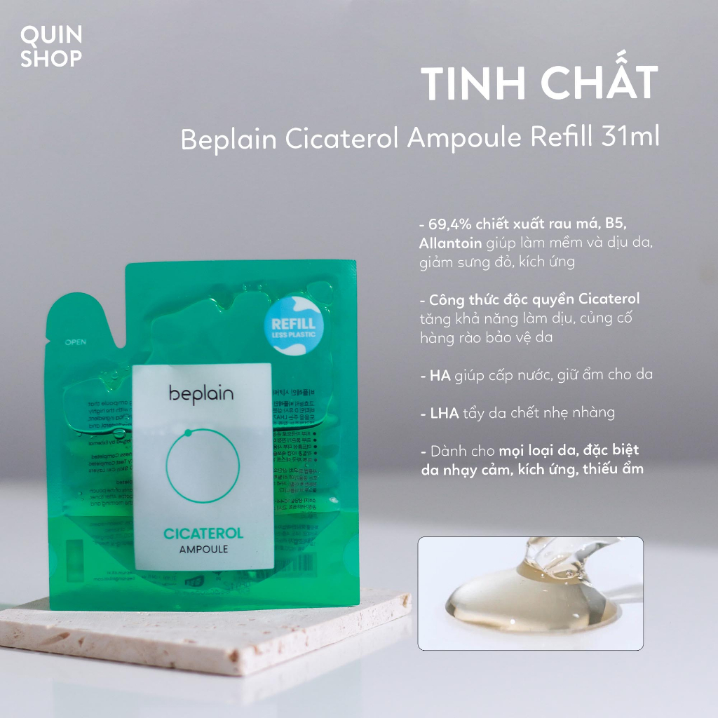 Tinh Chất Rau Má Làm Dịu Da, Dưỡng Ẩm Beplain Cicaterol Ampoule