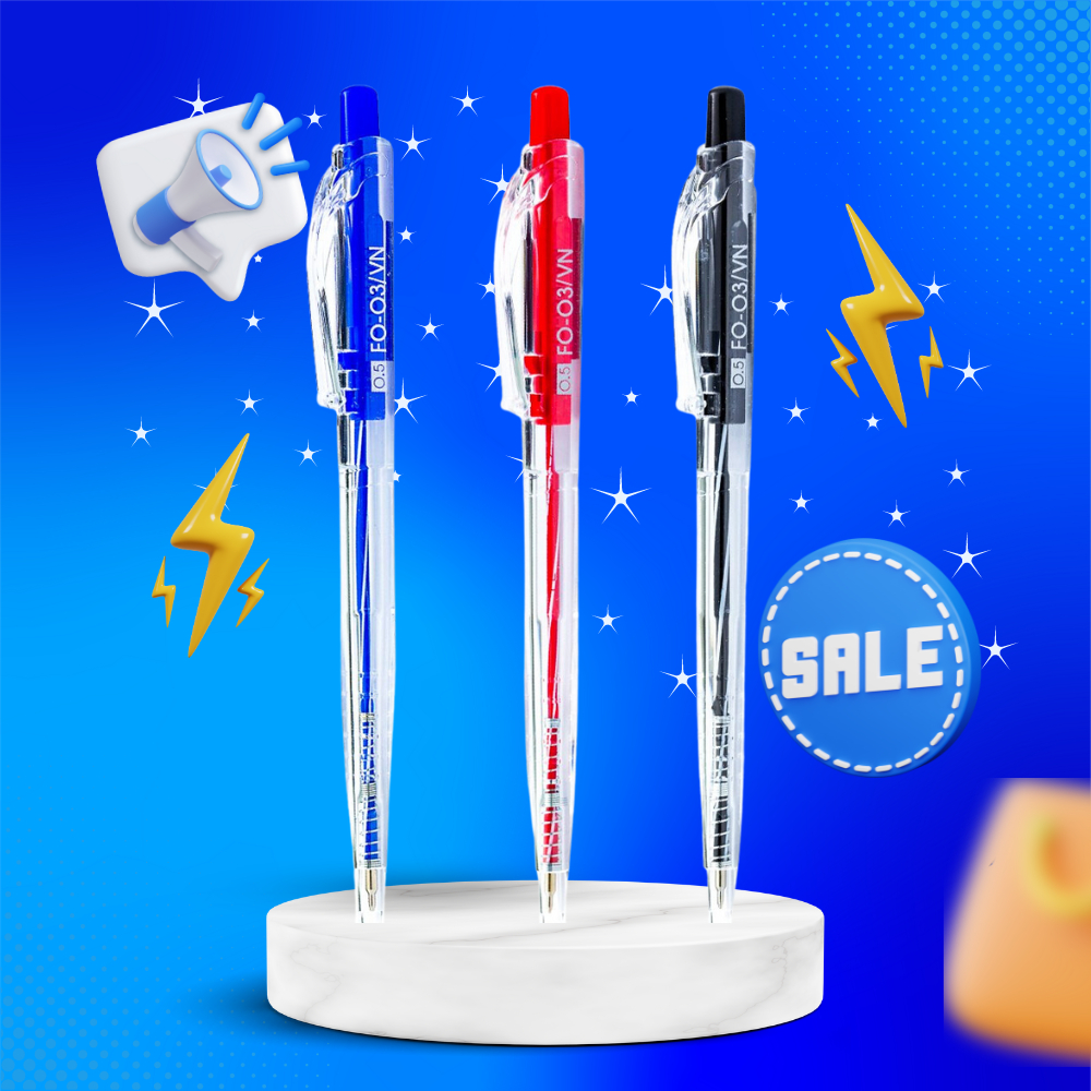 Combo 20 Bút Bi Flexoffice FO-03 / TL-089 ĐEN