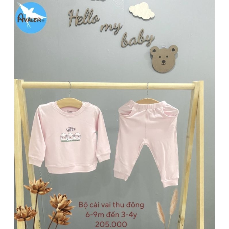Bộ cài vai thu đông Avaler cho bé 6M - 4Y