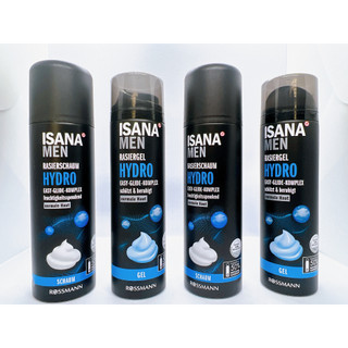 Gel cạo râu dành cho nam từ đức isana men hydro gel 200ml - schaum 300ml