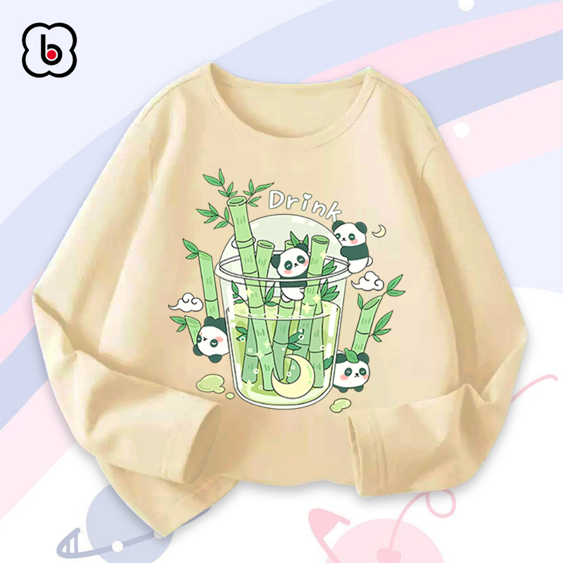 Áo dài tay cho bé BabyloveGO mẫu mới 2024 áo thu đông cổ tròn chất thun cotton in hình độc đáo