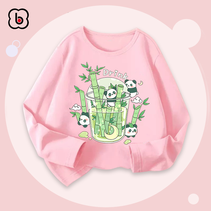 Áo dài tay cho bé BabyloveGO mẫu mới 2024 áo thu đông cổ tròn chất thun cotton in hình độc đáo