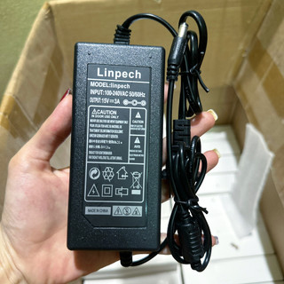 Adapter nguồn sạc loa kéo 15v 3a có đèn báo led. chính hãng linpech
