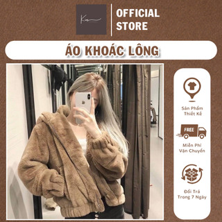 Áo khoác lông dày dặn lông chuột kim clothes - áo khoác lông hàng quảng châu thiết kế tỉ mỉ siêu bền mềm mịn