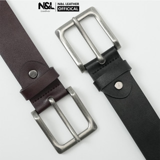 Thắt Lưng Nam Da Bò Nguyên Tấm Cao Cấp Mặt Khoá Cài Khuy Thương Hiệu N&L leather