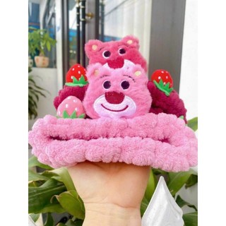 Bờm cài tóc gấu lotso, gấu dâu tây hồng