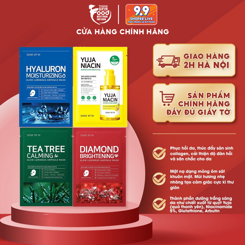 Mặt Nạ Giấy Dưỡng Da Cao Cấp Hàn Quốc Some By Mi Ampoule Mask 25g