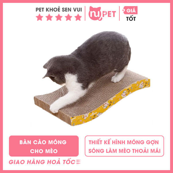 Bàn cào móng mèo gợn sóng 21X43X7cm