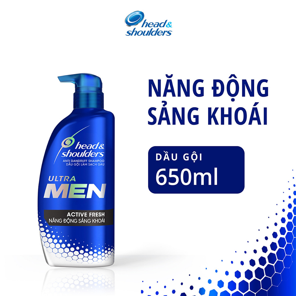 Dầu gội sạch gàu bạc hà mát lạnh Head & Shoulders Ultra Men