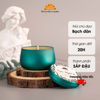 Nến Thơm Cao Cấp Frozen 06 VIVIAN Vivian Vu's Candles Mát Lạnh Hũ Thiếc 100gr - Nến Thơm Sáp Đậu Nành Tự Nhiên