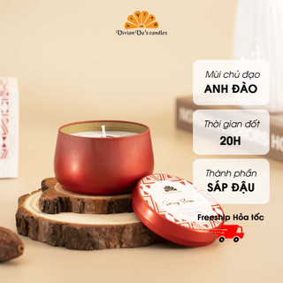 Nến Thơm Cao Cấp Spring Blossom 05 VIVIAN Vivian Vu's Candles Hũ Thiếc 100gr Mùi Hoa Anh Đào - Nến Thơm Sáp Đậu Nành