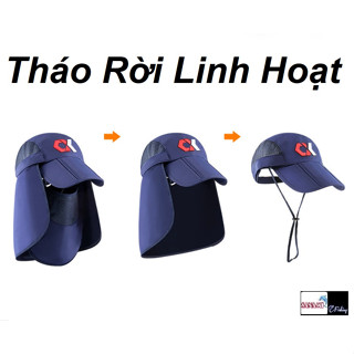 Nón Mũ Câu Cá Chống Nắng CK Nam Giới Trùm Đầu Kiểu Lưỡi Trai PK39