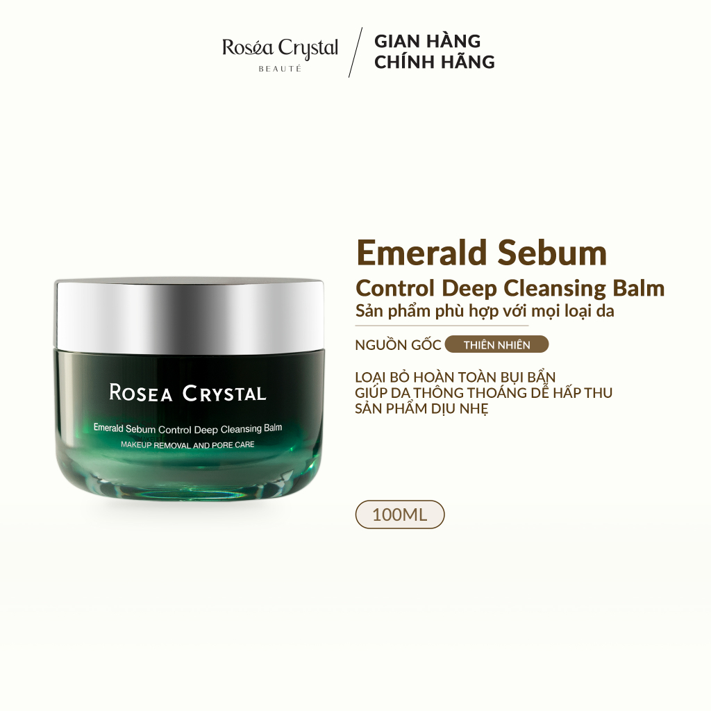 Sáp tẩy trang Emerald Sebum Control Deep Cleansing Balm sạch sâu, loại bỏ mụn đầu đen (mẫu mới)